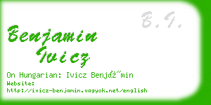 benjamin ivicz business card